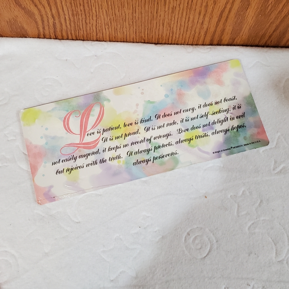 Current magnet or stand up "love is patient"